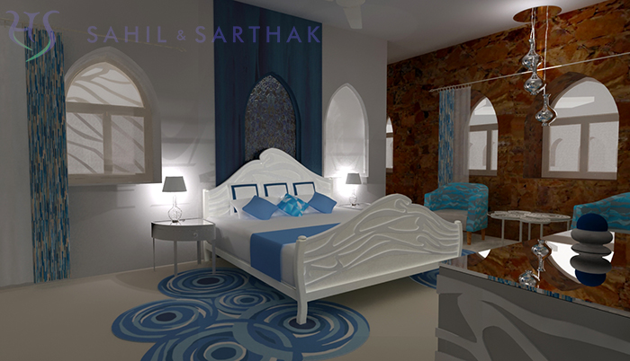sahil sarthak afsan resort for Neemrana designing design water room 1